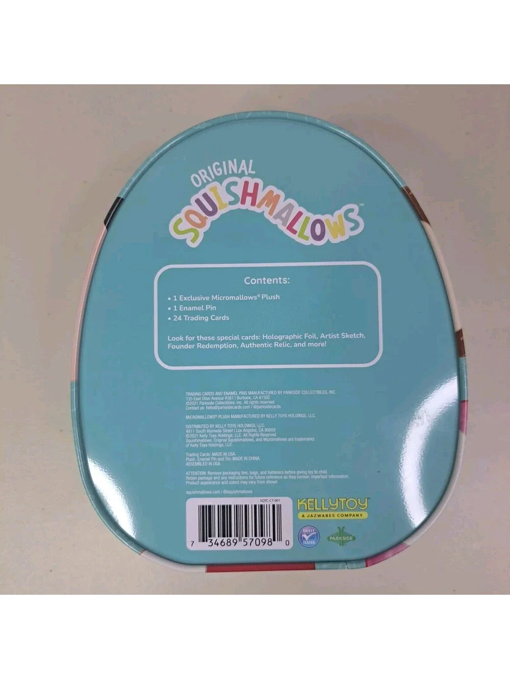 Squishmallows Series 1 Empty Collector's Tin Trading Card Squishmallow